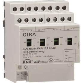 GIRA Schaltaktor 4fach REG KNX/EIB 16A C-Last 104500 (104500)
