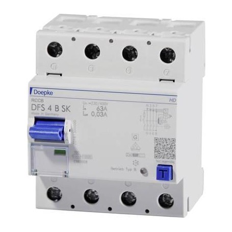 Doepke 09144998HD FI-Schutzschalter allstromsensitiv 4polig 63 A 0.03 A 230 V, 400 V (09144998HD)
