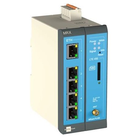 INSYS icom MRX MRX2 LTE - Router - WWAN - 5-Port-Switch - 4G, 2G - an DIN-Schiene montierbar (10024453)