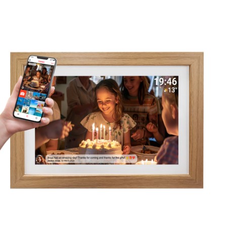 Denver PFF-1543LW cornice per foto digitali Marrone chiaro 39,6 cm (15.6") Touch screen Wi-Fi (119101050130)