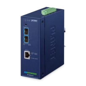 PLANET IP40 Industrial 2-Port convertitore multimediale di rete 10000 Mbit/s Blu (IXT-900-2X1T)
