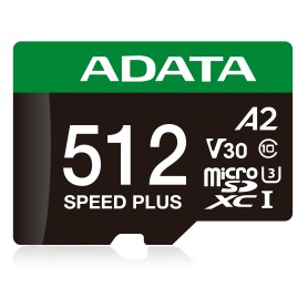 ADATA Speed Plus 512 GB MicroSDXC Classe 10 (UD512GUI3V30A2SP-RA1) ADATA Speed Plus 512 GB MicroSDXC Classe 10 (UD512GUI3V30A2SP-RA1)