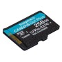 Kingston Technology Scheda microSDXC Canvas Go Plus Gen4 200MB/s A2 U3 V30 da 256 GB + adattatore (SDCG4/256GB)