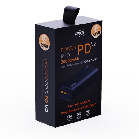 Verico Power Pro PD Polimeri di litio (LiPo) 30000 mAh Nero (4PW-PDDBK1-NN)