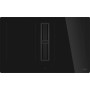 SMEG HOBD482D2 Piano cottura a induzione con cappa aspirante, Vetro nero lucido, senza cornice, da incasso o a filo,83 cm