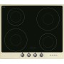 SMEG SI964PM - Piano cottura a induzione, vetro nero lucido, cornice crema, montaggio in appoggio, circa 60 cm