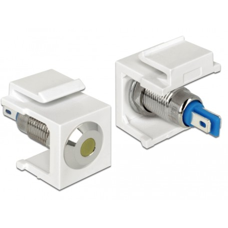 DeLOCK 86436 cavo di collegamento Keystone LED Blu, Acciaio inossidabile, Bianco, Giallo (86436)