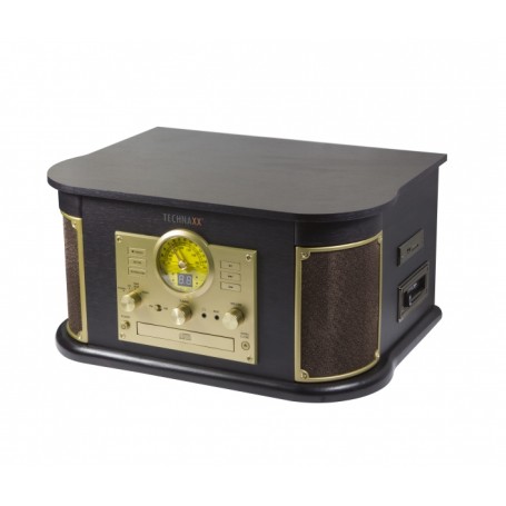 Technaxx TX-103 Giradischi con trasmissione a cinghia Nero, Oro (4755)