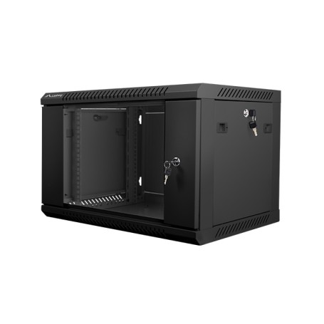 Lanberg WF01-6406-10B rack 6U Da parete Nero (WF01-6406-10B)