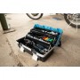 Kunststoff-Werkzeugkasten 190L-2 (blau/schwarz, 2 rausnehmbare Kleinteileboxen im Deckel)