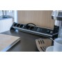 Alu-Office-Line Steckdosenleiste 4-fach (schwarz/aluminium, 1,8 Meter, 60.000A berspannungsschutz, 2x USB-A) (1391020410)