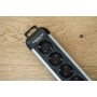 Premium-Alu-Line Steckdosenleiste 4-fach (schwarz/silber, 1,8 Meter, mit Sicherheitsschalter) (1391030400)