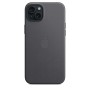 Apple Custodia MagSafe in tessuto Finewoven per iPhone 15 Plus - Nero (MT423ZM/A)