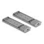 DeLOCK Alloggiamento esterno USB Type-C Dual Combo per 2 x unità SSD M.2 NVMe PCIe o SATA - senza attrezzi (42028)