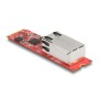 DeLOCK Convertitore M.2 Chiave B+M maschio a 1 x RJ45 2,5 Gigabit LAN porta orizzontale (62985)