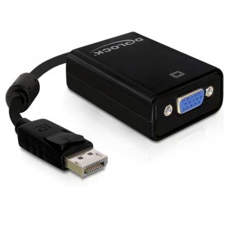 DeLOCK 61848 cavo e adattatore video 0,125 m 20-p DisplayPort M VGA (D-Sub) Nero (61848)