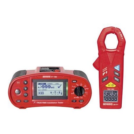 Benning TRMS Installationsprüfgerät IT 130 + digitale Stromzange CM P1 VDE-Prüfgerät (TRMS Installationsprüfgerät Benning 