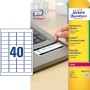 Avery L6145-20 etichetta autoadesiva Rettangolo con angoli arrotondati Permanente Bianco 800 pz (L6145-20)