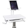 Ergotron StyleView Tablet Cart, SV10 Alluminio, Bianco Carrello multimediale (SV10-1400-0)
