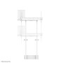 Neomounts supporto a parete motorizzato (WL55-875WH1)