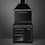 SMEG TR93IBL2 Centro cottura con piano cottura a induzione, linea Victoria, nero, LxPxA: circa 90x60x90 cm