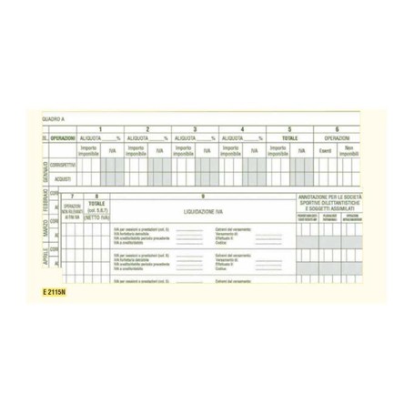 Edipro E2115NE modulo e libro contabile 23 pagine (E2115NE)