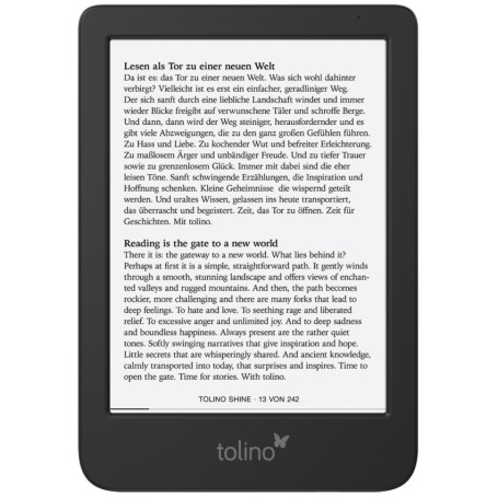 Tolino shine 5 lettore e-book Touch screen 16 GB Wi-Fi Nero (4016621130466)