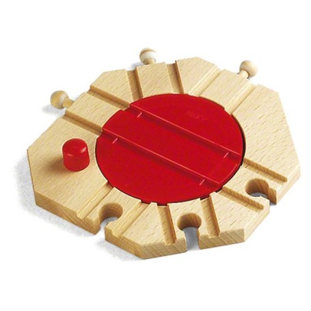 World Mechanische Drehscheibe (holz/rot) (33361)