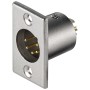 Goobay XLR 186-5 G cavo di collegamento XLR M 5 pin Acciaio inossidabile (11966)