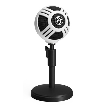 Arozzi Sfera Nero, Bianco Microfono da tavolo (SFERA-WHITE)