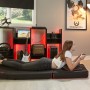 X Rocker 5132901 sedia per videogioco Sedia da gioco per console Sedia tappezzata Nero, Rosso