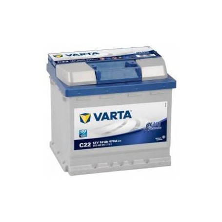 Varta Autobatterie Blue Dynamic C22 12 V 52 Ah ETN 552 400 047 T1 Zellanlegung 0 (552400047 3132)