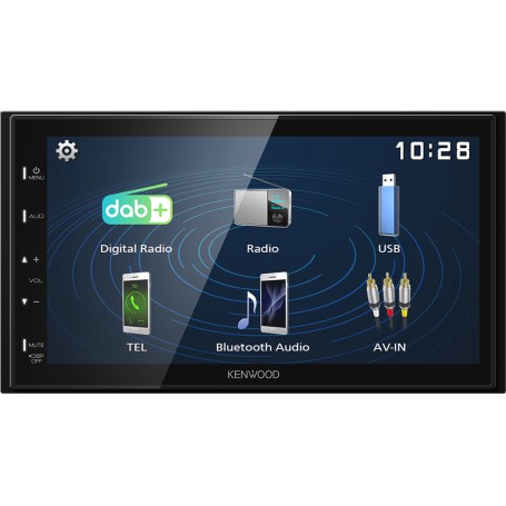 Kenwood Electronics DMX129DAB Ricevitore multimediale per auto Nero 64 W Bluetooth
