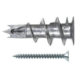 Gipskartondbel Metall GKM 12 (silber, 100 Stck, mit Schraube) (40432)