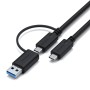 Satechi Triple 4K Display Cablato Dock Nero, Argento (ST-D4KTM-EU)