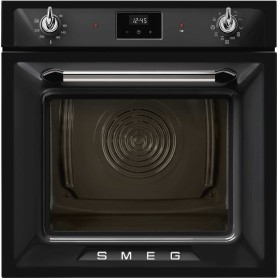 SMEG SOP6900TN - Forno linea Victoria, nero, manopola di comando, circa 60 x 60 cm