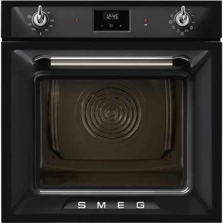 SMEG SOP6900TN - Forno linea Victoria, nero, manopola di comando, circa 60 x 60 cm
