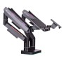 Thermaltake GEA-MSR-DMSBLK-01 Supporti a parete per TV 88,9 cm (35") Scrivania Nero, Grigio