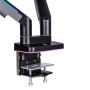 Thermaltake GEA-MSR-DMSBLK-01 Supporti a parete per TV 88,9 cm (35") Scrivania Nero, Grigio