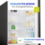 Bomann KG 7353, combinazione frigo/congelatore (acciaio inossidabile (scuro)) (773531)