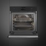 SMEG SO6302M2N Forno con microonde, linea di design Classici, nero opaco, manopola di controllo, circa 60 x 60 cm