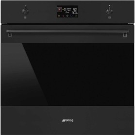 SMEG SO6302M2N Forno con microonde, linea di design Classici, nero opaco, manopola di controllo, circa 60 x 60 cm