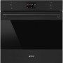 SMEG SO6302M2N Forno con microonde, linea di design Classici, nero opaco, manopola di controllo, circa 60 x 60 cm