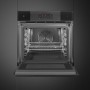SMEG SO6106WAPB3 Forno con funzione microonde e vapore, design Linea, nero, touch control, circa 60 x 60 cm
