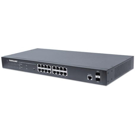 Intellinet 561341 switch di rete Gestito L2+ Gigabit Ethernet (10/100/1000) Supporto Power over Ethernet (PoE) 1U Nero (561341)