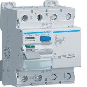 Hager CDB525E interruttore automatico Dispositivo a corrente residua 2 4 modulo/moduli