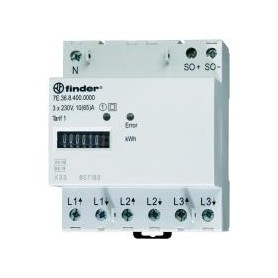 Finder 3 Phasen Drehstromzähler 3 x 65 A, 1 Tarif, MID (7E.36.8.400.0010) (7E3684000010)