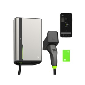 Green Cell GC EVGC021B2275 - Wallbox, 3,6 - 22 KW, 7,5 m, NFC Grigio Alluminio Parete Display incorporato LED