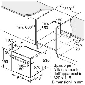 Bosch Serie 4 HBA514BS3 Forno da incasso 60 x 60 cm Acciaio Classe A+