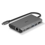 Lindy 43323 replicatore di porte e docking station per notebook Cablato USB 3.2 Gen 1 (3.1 Gen 1) Type-C Nero, Grigio (43323)